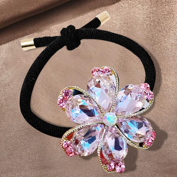 Immagine prodotto Avizar Glänzender Blumen-Haargummi (Elastico per capelli)