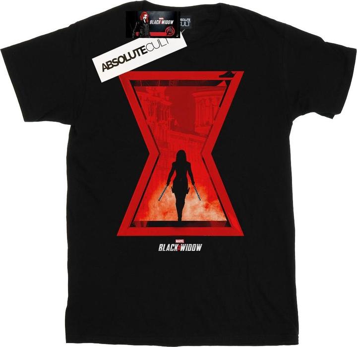 Produktbild Schwarze Witwe FilmIkone Silhouette Baumwolle Boyfriend TShirt (M)