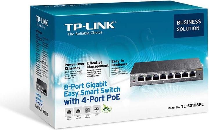 Actual product image TP-Link Tl-Sg108pe (8 ports)