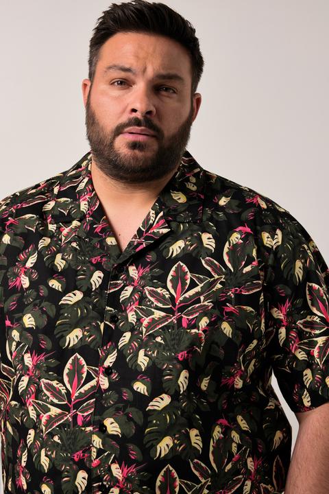 Immagine prodotto Men+ Viskose-Hemd, Halbarm, Alloverprint, Cubakragen, Cuba Fit (8XL)