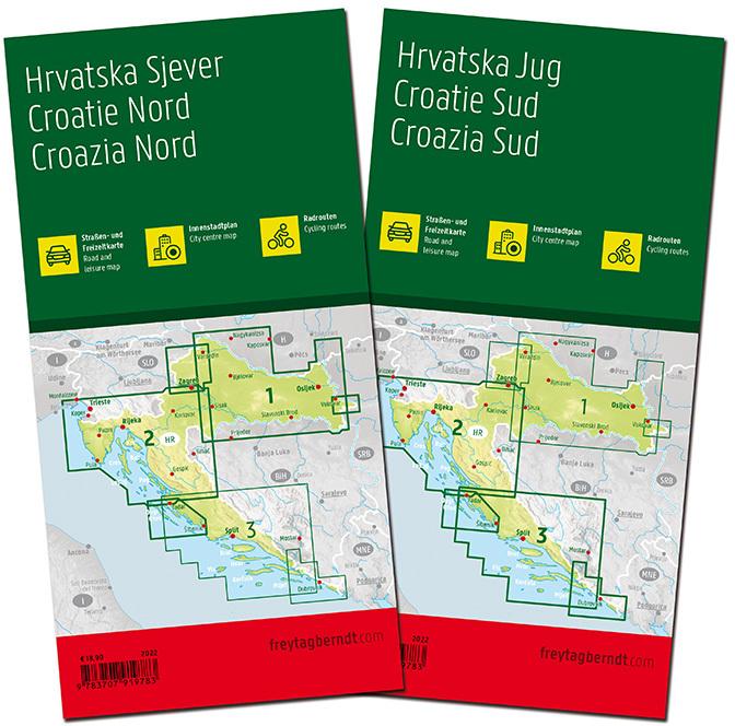 Immagine prodotto Croazia, Set di mappe stradali 1:200.000