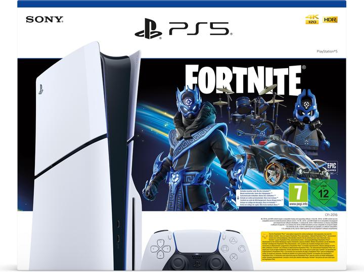 Produktbild Sony PlayStation 5 Slim Disk Edition – Fortnite Cobalt Star Bundle