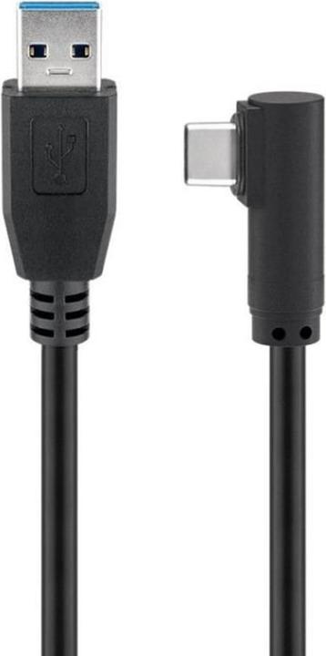 MicroConnect USB-C+ da 90° a USB A 3.0, 1M (1 m, USB 3.2 Gen 1)