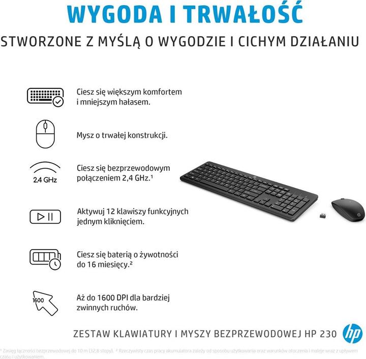 Produktbild HP 230 Wireless Mouse and Keyboard Combo (Eng. Int., Kabellos)
