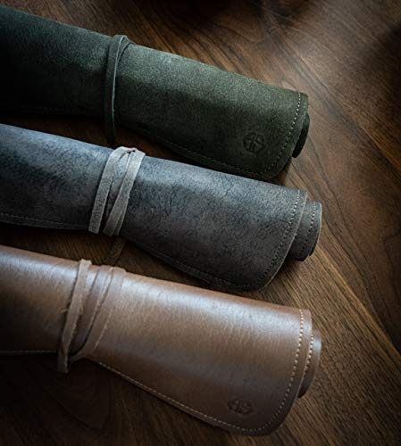 Produktbild Angus Stoke 7-fach Echt-Leder Kochmesserrolle, braun