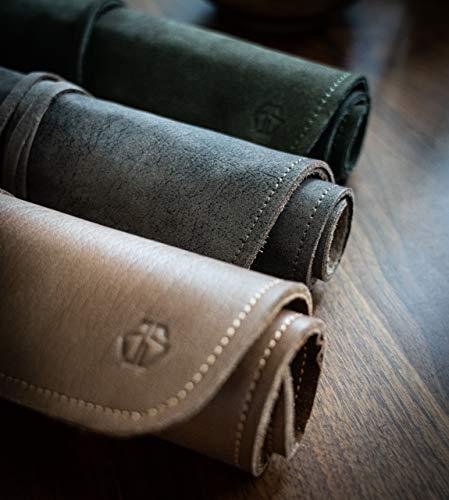 Immagine prodotto Angus Stoke Rotolo di coltelli da cuoco in vera pelle a 7 tasche, marrone