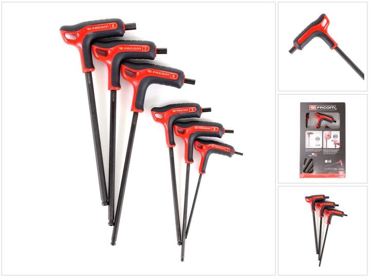 Actual product image Facom Hexagon socket screwdriver set with T-handle