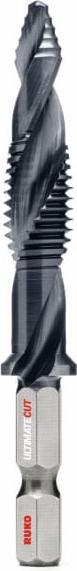 Ruko ULTIMATECUT Kombi-Maschinengewindebohrer-Bit für Kernloch- und Durchgangsgewinde HSS RUnaTEC
