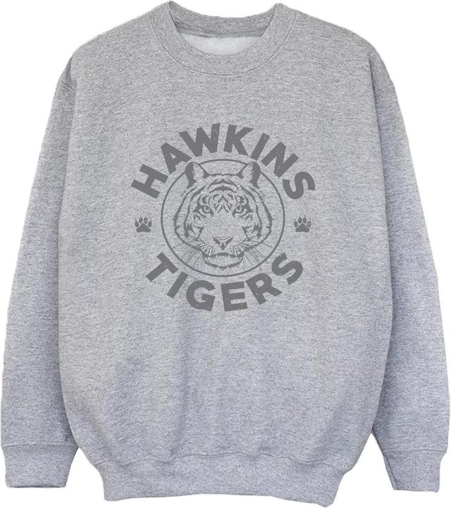 Actual product image Netflix Boys Stranger Things Hawkins Grey Tiger Sweatshirt (140, 146)