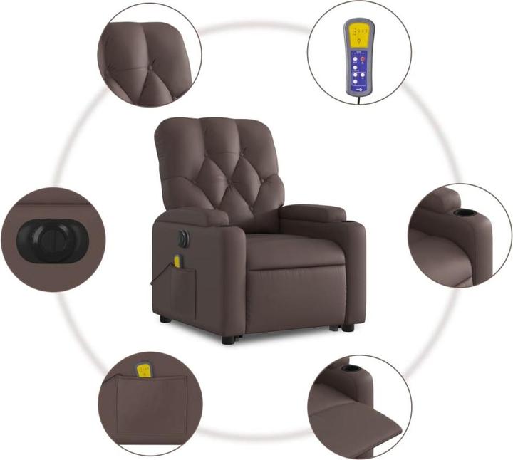 Immagine prodotto VidaXL Poltrona massaggiante con ausilio elettrico in similpelle
