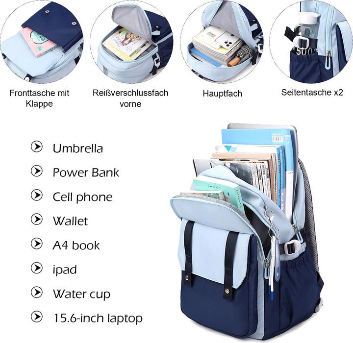 Produktbild Only-Bags.Store Schulrucksack Teenager-Schultaschen Schulranzen Wasserdichter Rucksack Leichtgewichtige Schulranzen (30 l)