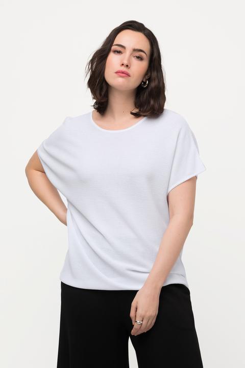 Produktbild Ulla Popken Pullover, Waffelstruktur, Oversized, Rundhals, Halbarm (50, 52)