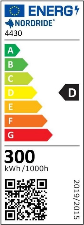 Energie-Label Nordride Flutlichtstrahler Beam 300 W, 5000 K, 43500 lm (42000 lm, IP67)