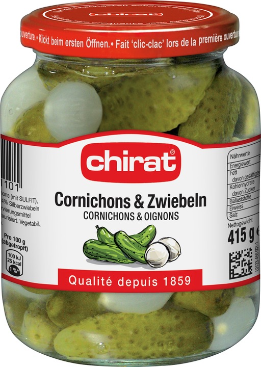 Immagine prodotto Chirat Cornichons & oignons 415 g verre (685 g)