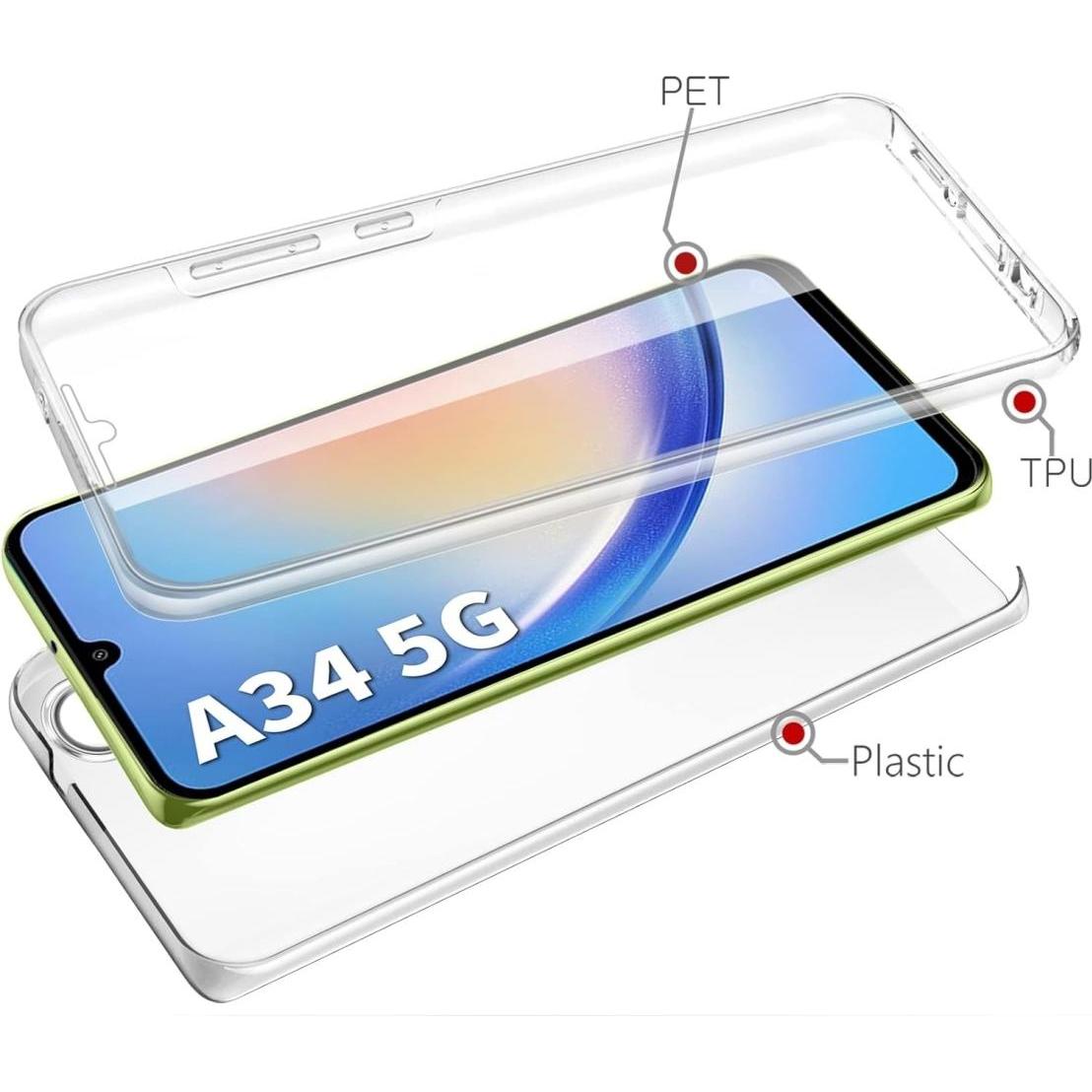 Thumbnail - Screenguard 360° Screen & Body Protector Samsung Galaxy A34 5G Hülle mit Folie (Samsung Galaxy A34 5G), Smartphone Hülle...
