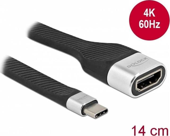 Produktbild Delock FPC Flachbandkabel USB Type-C™ zu HDMI (DP Alt Mode) 4K 60 Hz 14 cm (14 cm)