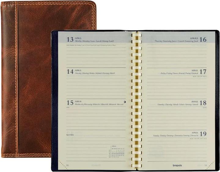 Produktbild Brepols Agenda Interplan Maverick 23 TO-802-03 braun, 1W/2S, 9x16cm (9 x 16 cm)