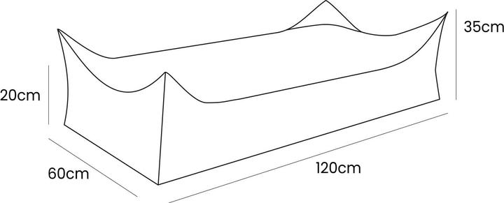 Actual product image Activity Board Puff Rectangular Aesthetic Ecru