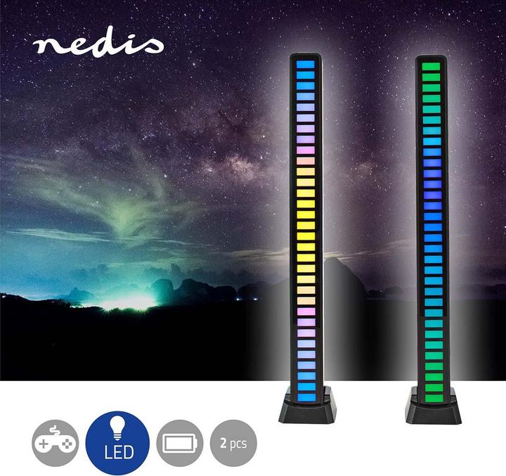 Actual product image Nedis Play Light | LED | Battery-powered | Used for: Desktop / Notebook | Black