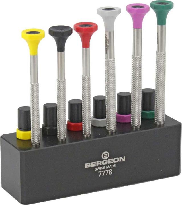 Produktbild Bergeon Sockel für 6 Schraubenzieher und 6 klingen-Tuben