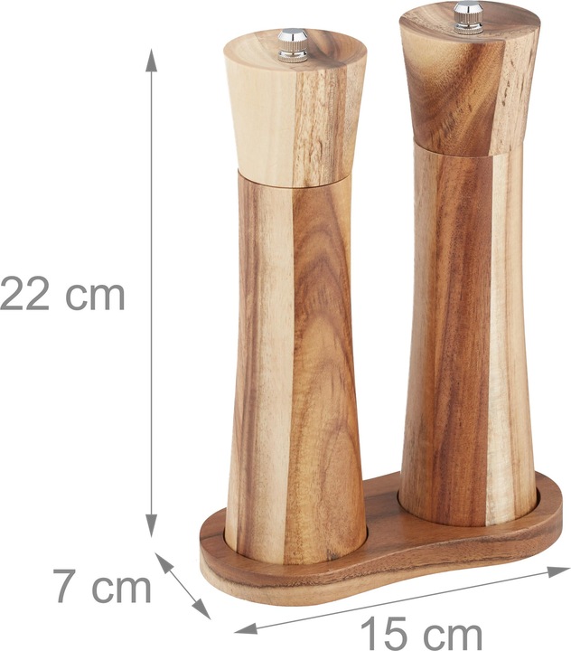 Image du produit Relaxdays Set de 3 moulins à épices (Différentes épices, Herbes aromatiques)