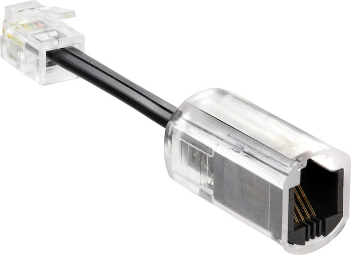 Actual product image Renkforce Cable untangler adapter (1x RJ10 plug 4p4c - 1x RJ10 socket 4p4c)