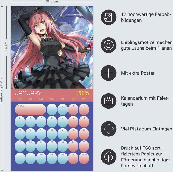 Produktbild Danilo Hatsune Miku Broschurkalender 2026