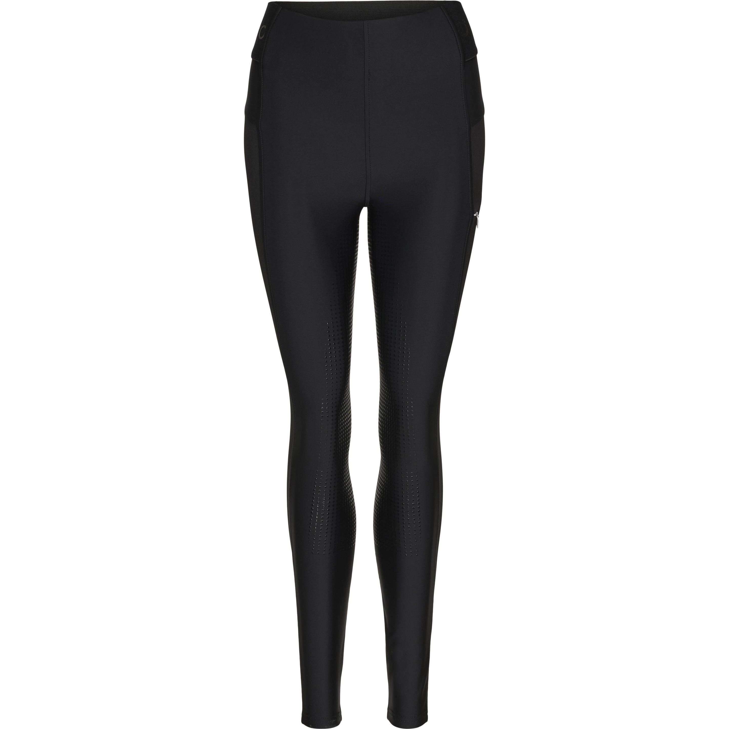 Catago, Pantaloni da ciclismo, Troy riding tights with high waist and fullgrip (XL), Nero