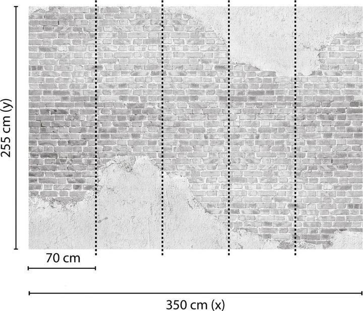 Produktbild Livingwalls Designwalls Old Brick Wall in Betonoptik (350 x 255 cm)
