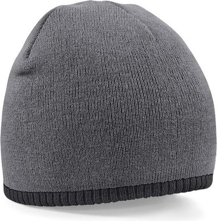 Produktbild Beechfield Beanie Mütze Strickmütze mit Kontrastrand (One Size)