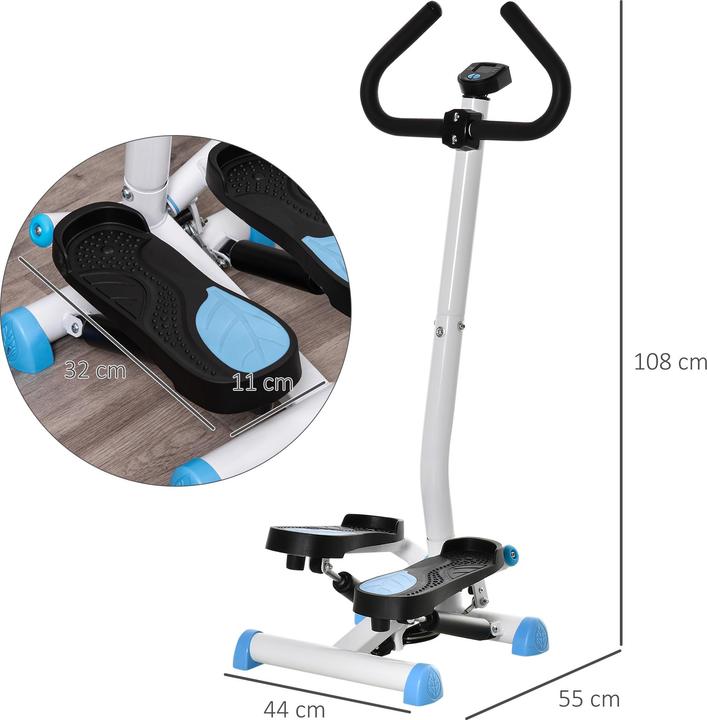 Produktbild Homcom Steppmaschine Stahl, ABS Blau+Schwarz