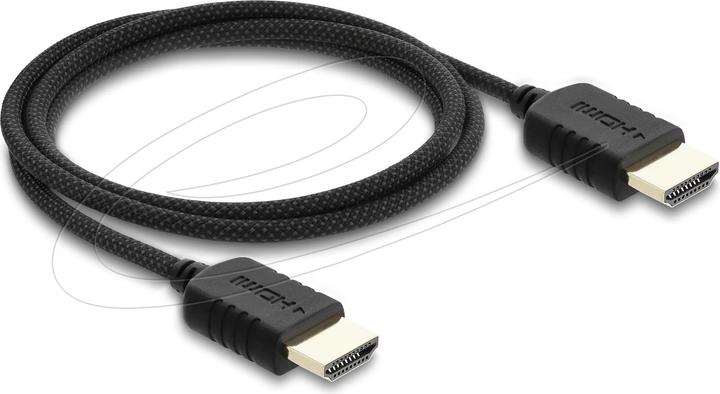 Produktbild Delock Koaxiales High Speed HDMI Kabel 8K 60 Hz 48 Gbps mit Geflechtmantel 1m (1 m)