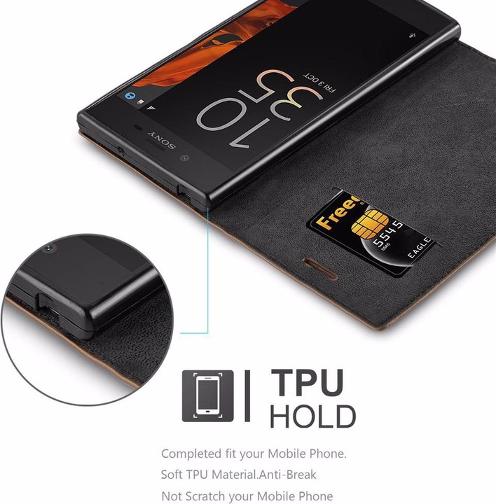 Produktbild Cadorabo Book Invisible Magnet Cover (Sony Xperia XZ, Sony Xperia XZs)