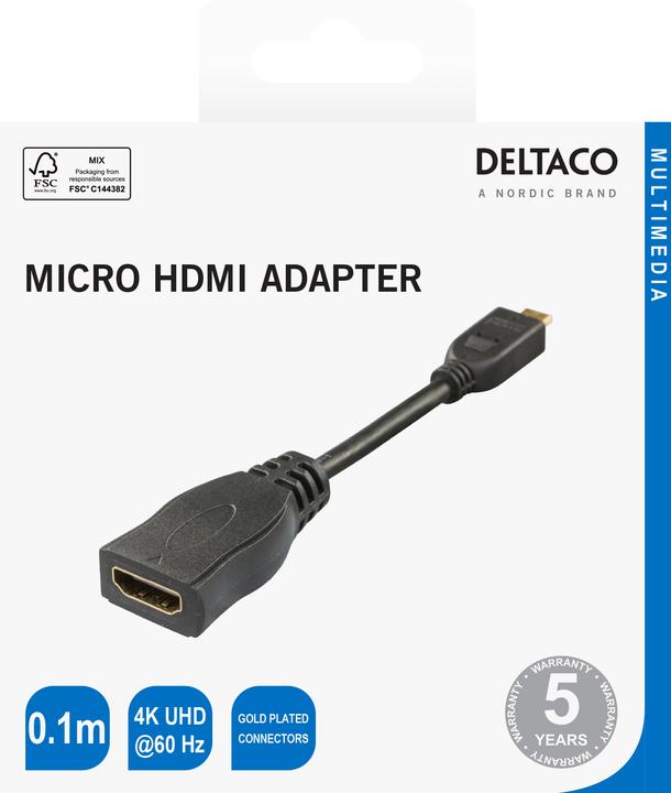 Produktbild Deltaco 100026 (0.10 m, HDMI, 2.0)