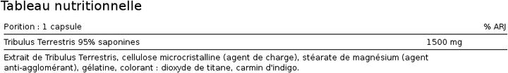 Nährwerte und Zutaten Alpine Labs Tribulus Terrestris (60 Stück)