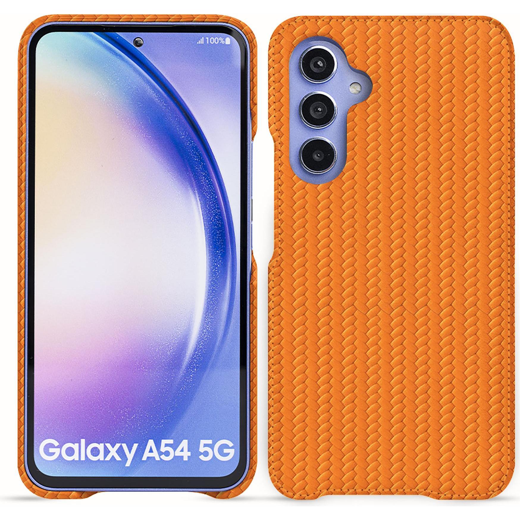 Noreve Lederschutzhülle (Samsung Galaxy A54 5G), Smartphone Hülle, Orange