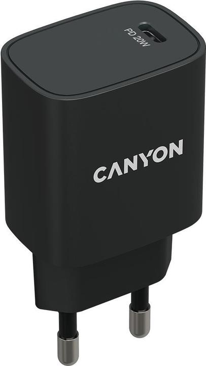 Produktbild Canyon Ladegerät 1xUSB-C 20W Power Delivery black retail (20 W)