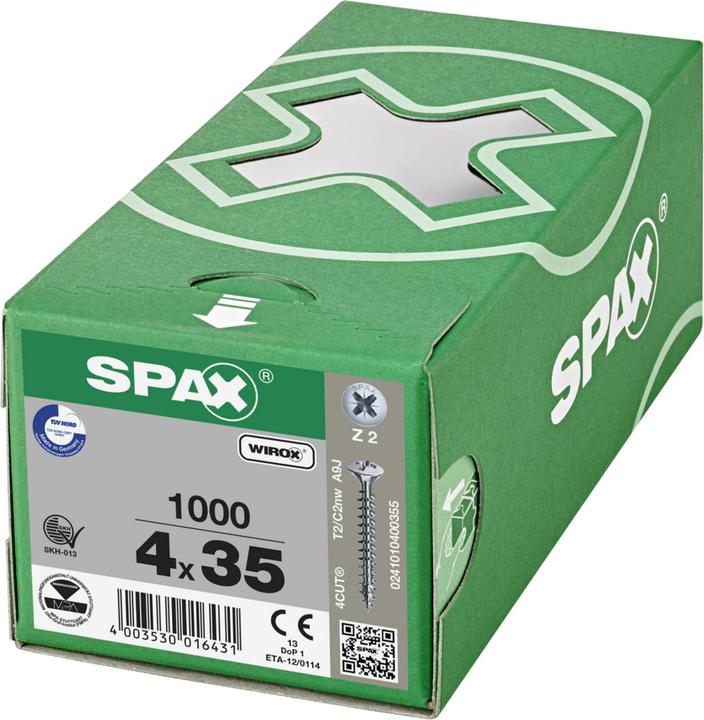 Actual product image Spax Linsenmultikopf Bremsrippen Z2 Vollgewinde Wirox (1000 Screws per piece)