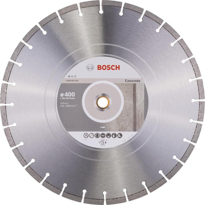 Produktbild Bosch Professional Zubehör Diamanttrennscheibe Standard for Concrete, 400 x 20,00/25,40 x 3,2 x 10 mm