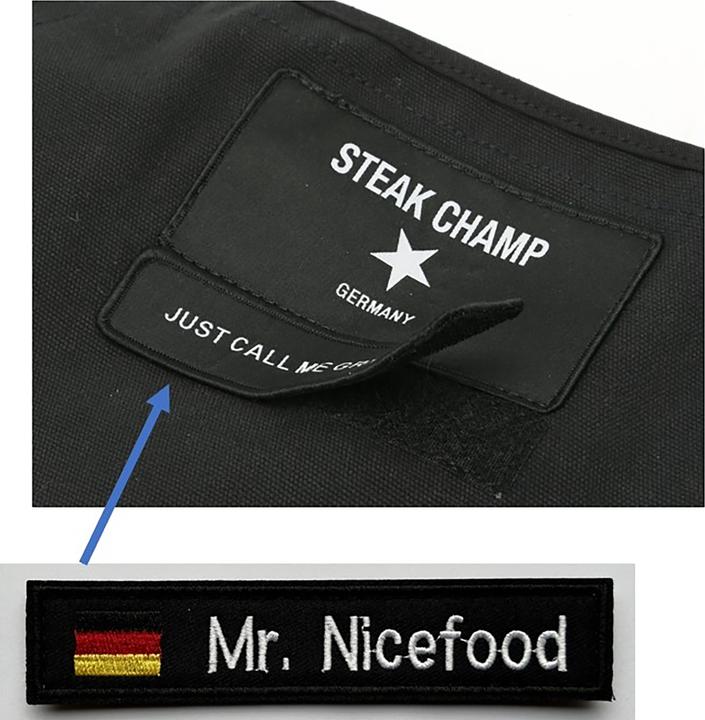 Produktbild Steakchamp Kochschürze 2 Taschen mit Klettverschluss für Beschriftung (One Size)