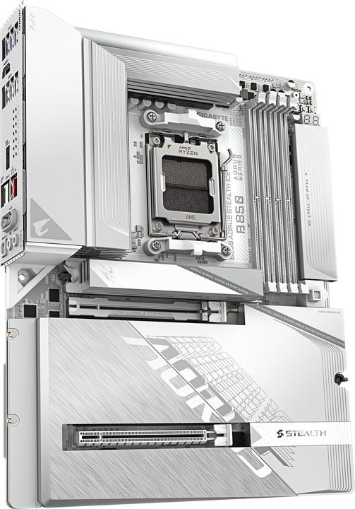 Actual product image Gigabyte B850 AORUS Stealth ICE (AM5, AMD B850, ATX)