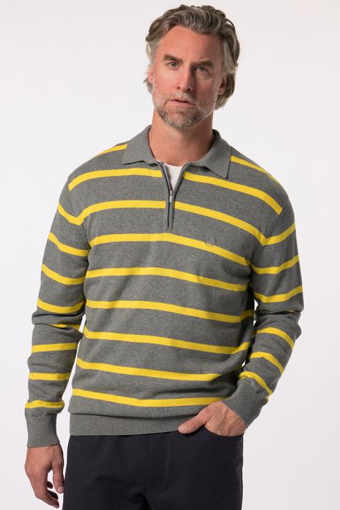 Produktbild Boston Park Strickpullover mit Polokragen, Ringel, Zipper, bis 84/86 (80)