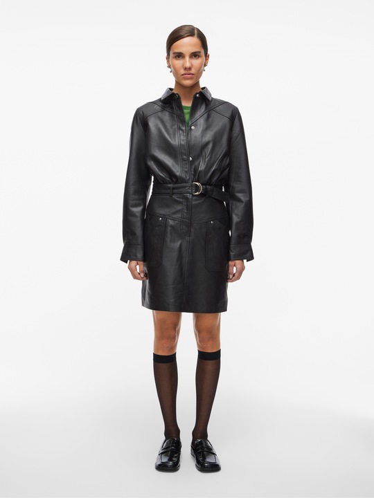 Actual product image Rouge Edit Kurze Lederkleid (36)