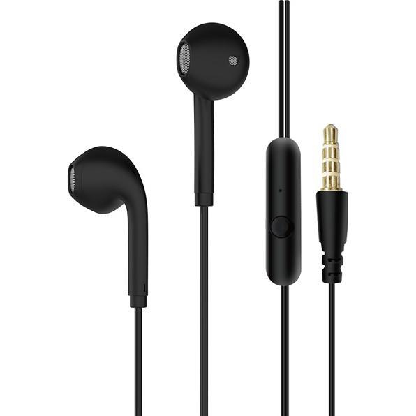 S-Link Fülhallgató - SL-KU175 (3,5 Jack, mikrofon, fekete) (Cablato), Cuffie, Nero