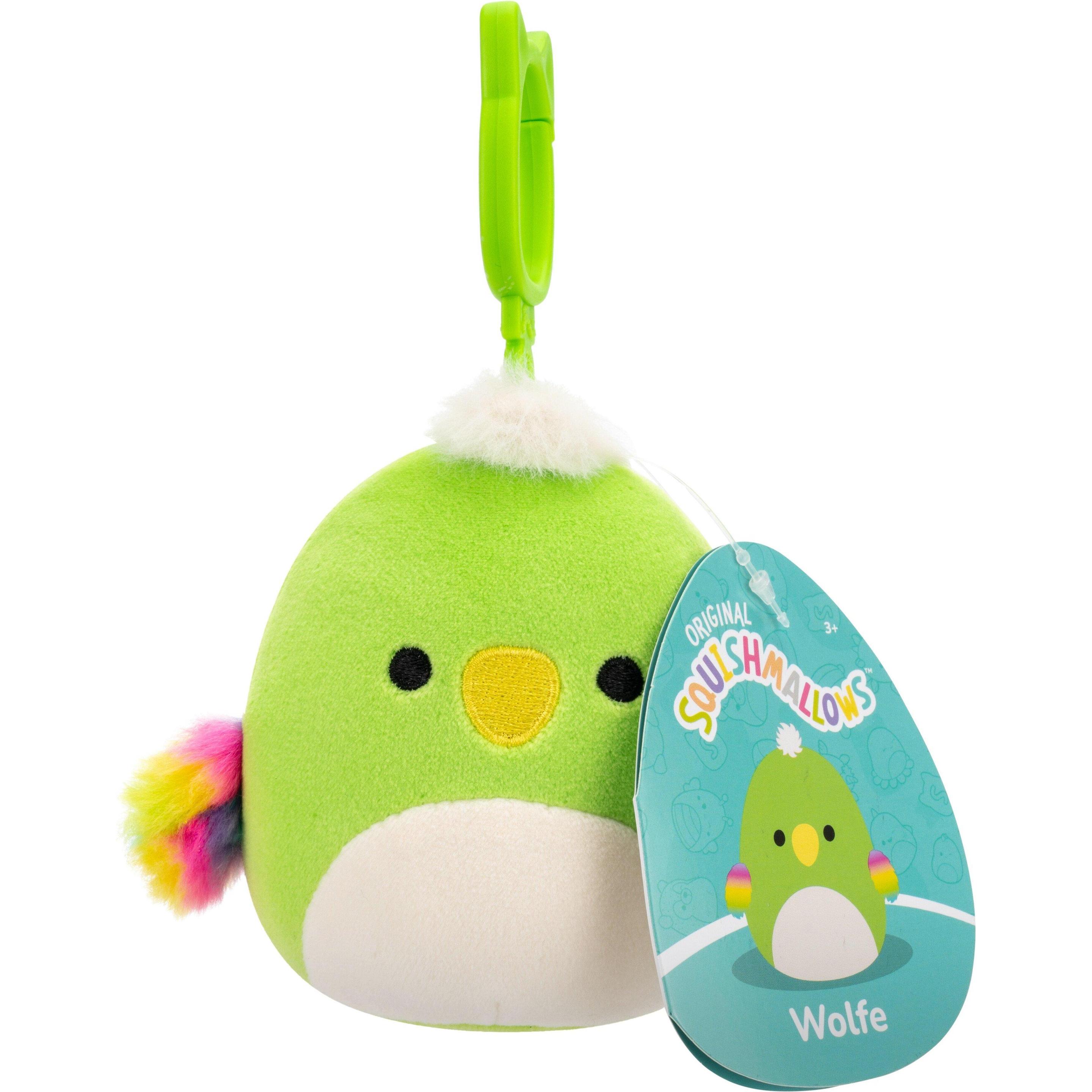 Squishmallows - 9 cm P22 Clip On - Wolfe Green Parrot