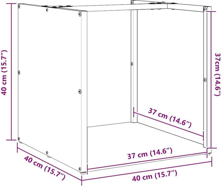 Actual product image vidaXL Melanite (40 x 40 x 40 cm)