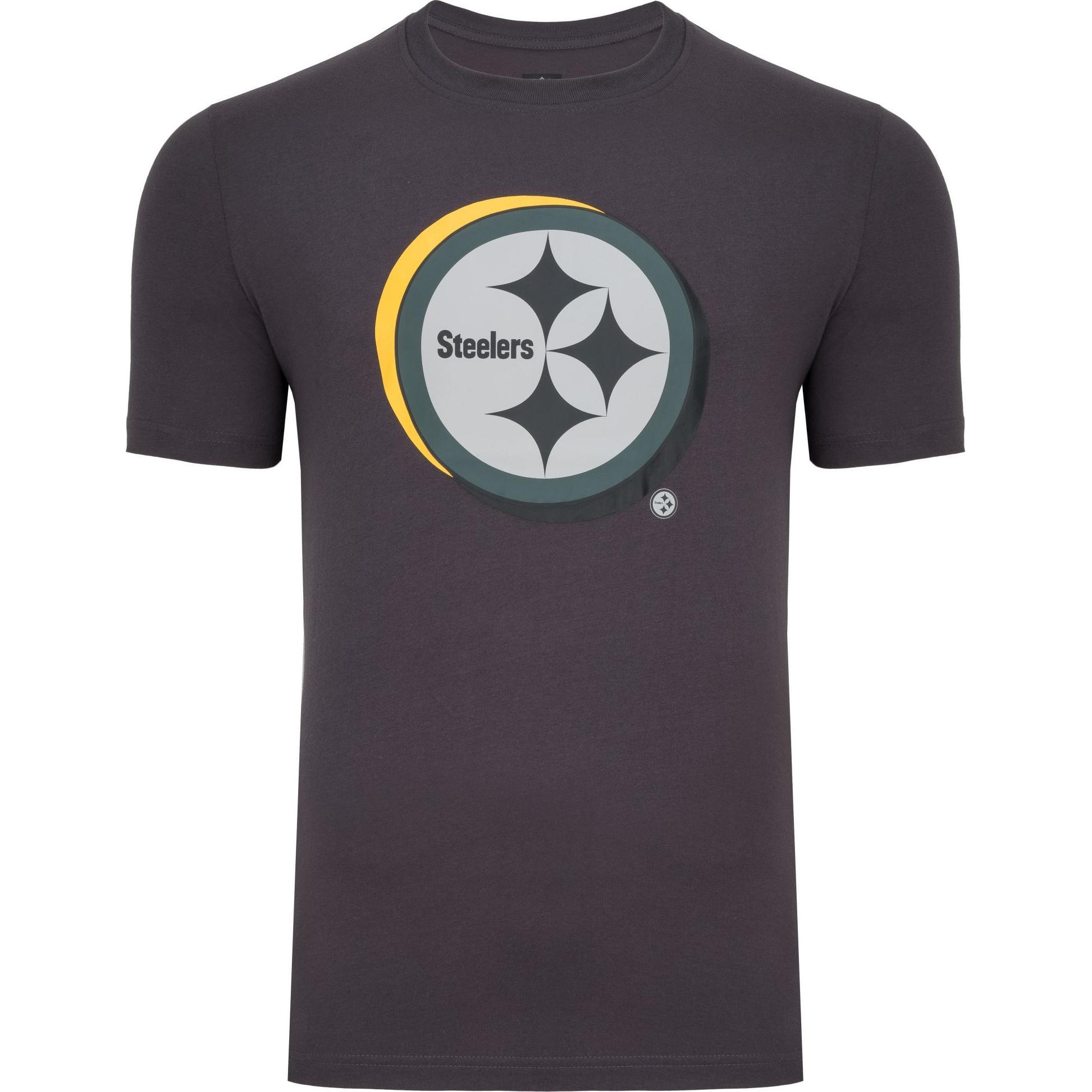 Thumbnail - New Era, Herren, Shirt, Shirt - NFL DRAFT Pittsburgh Steelers graphite - L, Grau, (L)