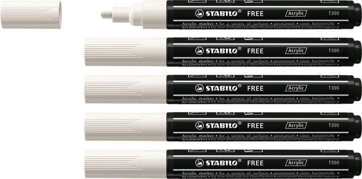 Produktbild STABILO FREE Acrylic Acrylmaker (Black, White, 3 mm, 5 x)
