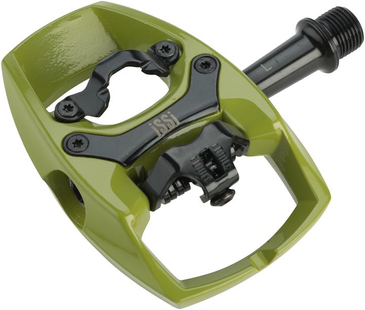 Immagine prodotto iSSi Pedale ibrido Flip II SPD per MTB/Trekking/City (Cuscinetto/Bushing). Verde lichene.