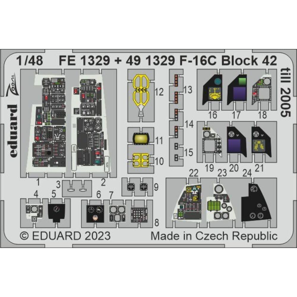 Eduard F-16C Block 42 till 2005 1/48 for KINETIC